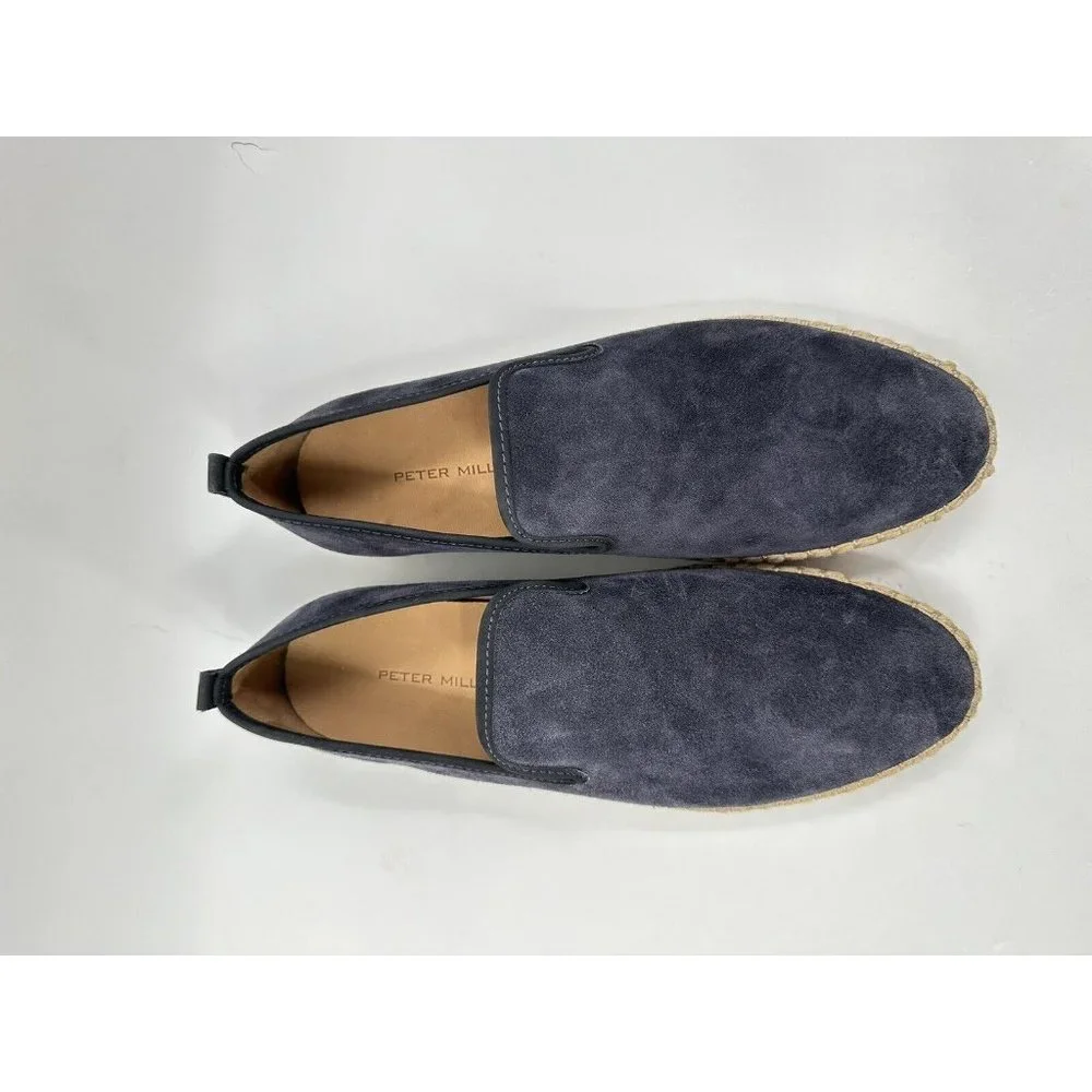 Peter Millar Navy Suede Slip-On Boat Shoes